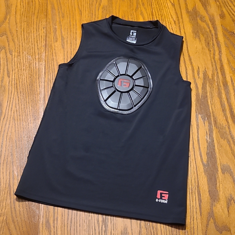 G-Form Black Sleeveless Sternum Protective Shirt - Bot's Large